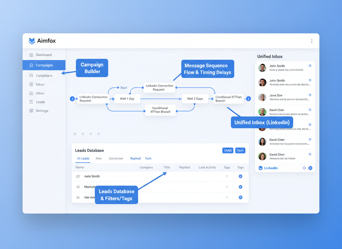 Aimfox Core Features That Make LinkedIn Outreach Effortless!