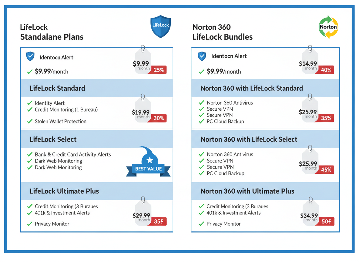 LifeLock vs Norton LifeLock Bundles: Which Deal Saves You MORE?