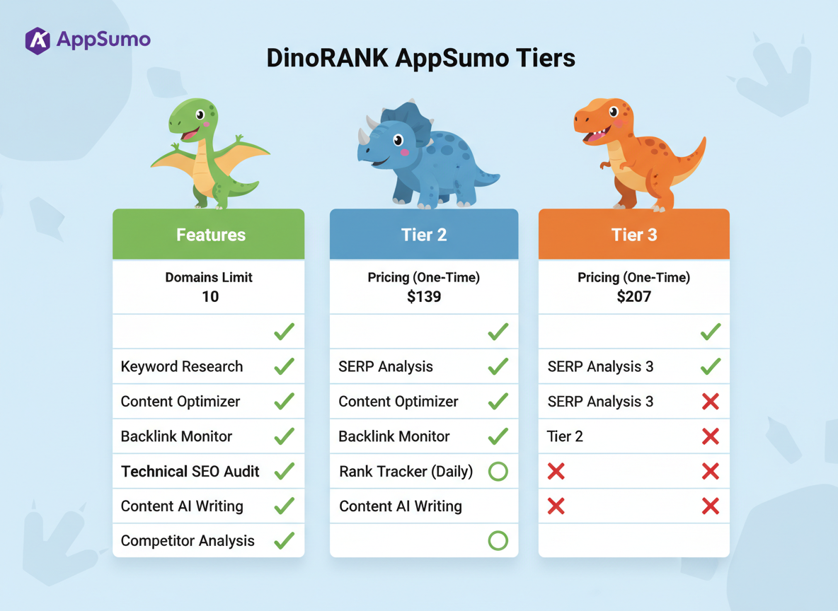 The AppSumo DinoRANK Lifetime Deal: What's Included and What's Not
