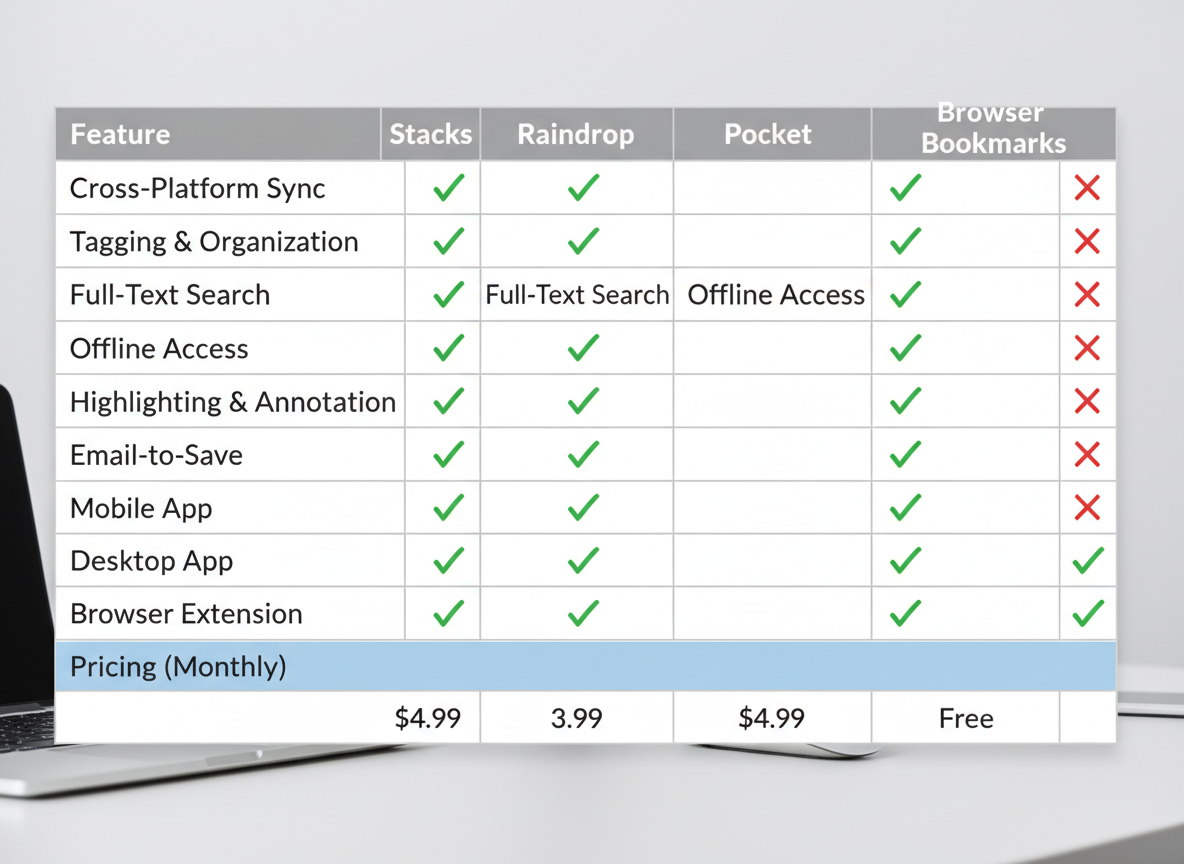 How Stacks Compares to Top Bookmark Manager Alternatives