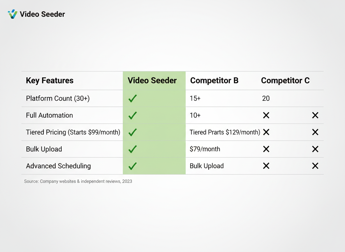 Video Seeder vs. Competitors: Why This Tool Dominates Video Distribution!