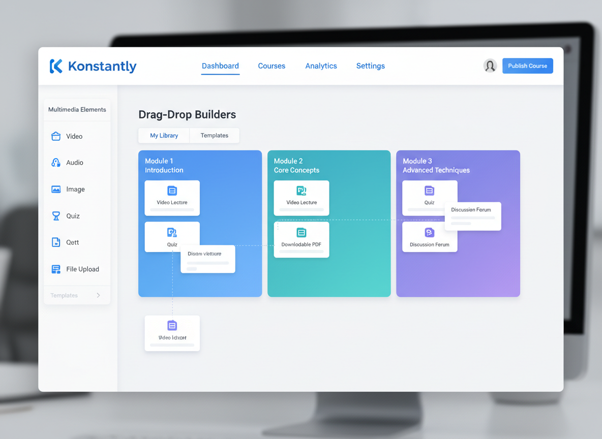 Konstantly's Core Features That Make Course Creation a Breeze!